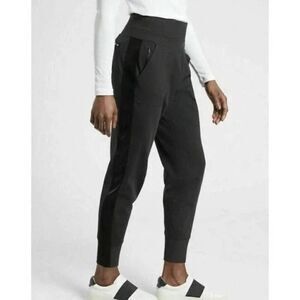 Athleta Venice Velvet Stripe Jogger Pants Sz S black‎